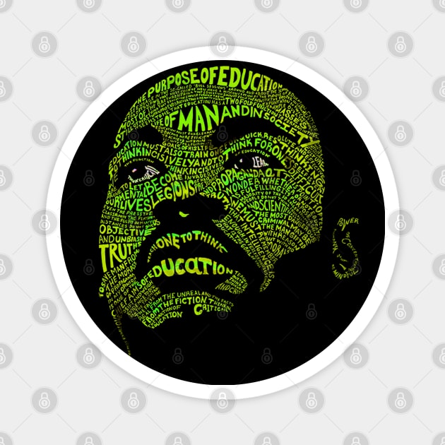 Martin Luther King Jr. (Civil Rights Movement Figure in Green) Magnet by suzetteaubin